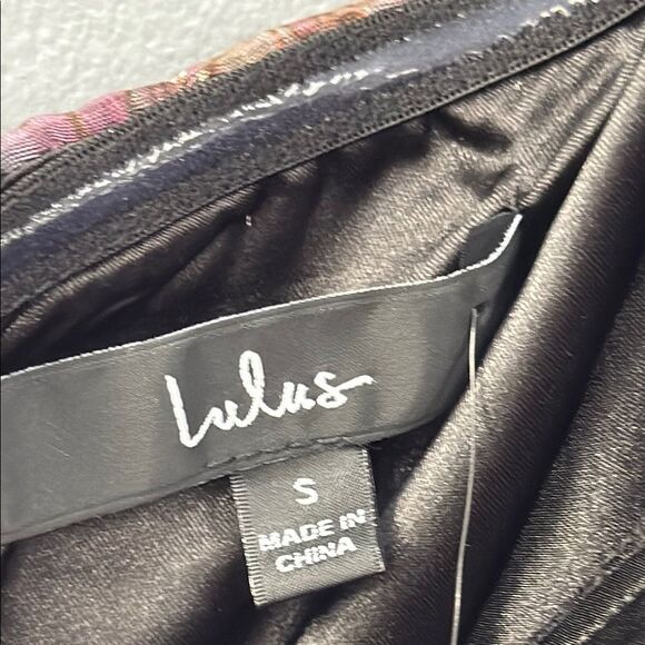 Lulu's Tan and Pink Spaghetti Strapless Sundress for Wedding Guest - Picture 8 of 9